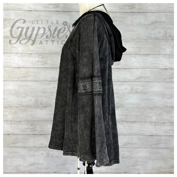 POL Black Burnout Grunge Hoodie - Picture 10 of 14